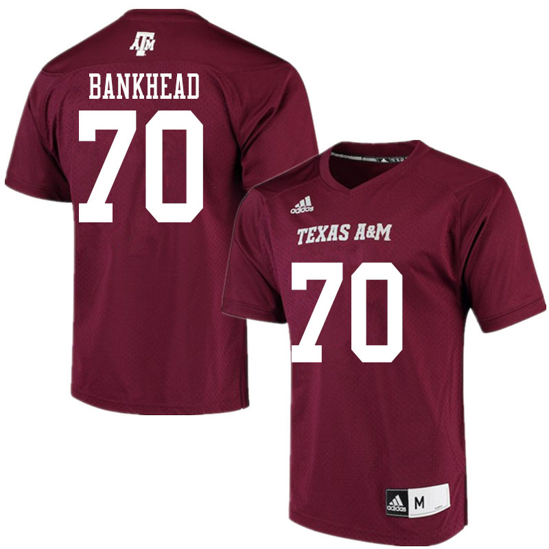 Men #70 Josh Bankhead Texas A&M Aggies College Football Jerseys Sale-Alternate - Click Image to Close